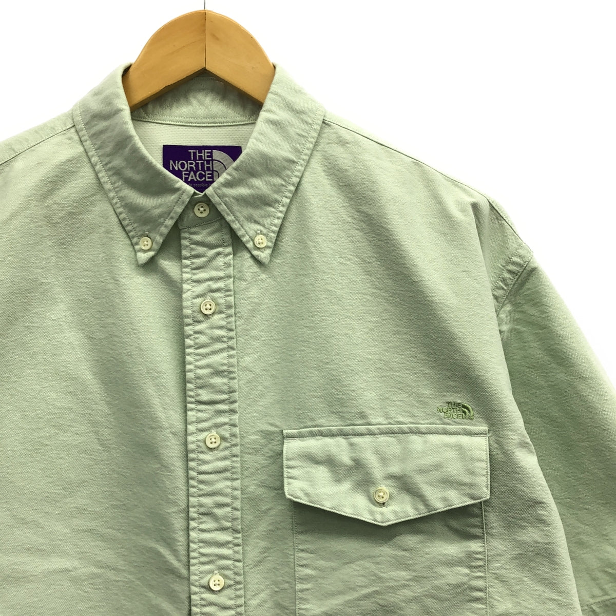 THE NORTH FACE PURPLE LABEL / 자노스 페이스 퍼플 라벨 | 2023SS | Cotton Polyester OX BD H/S Shirt 하프 슬리브 셔츠 | L | 그린 | 맨즈