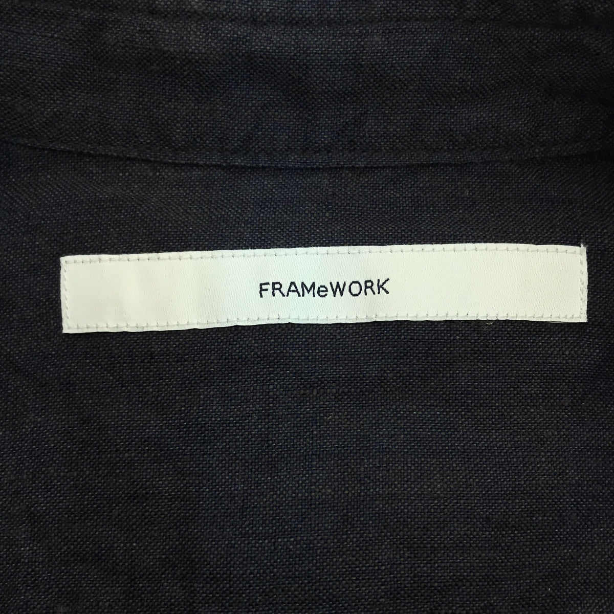 Framework | French linen regular collar shirt | F | Navy | Women's