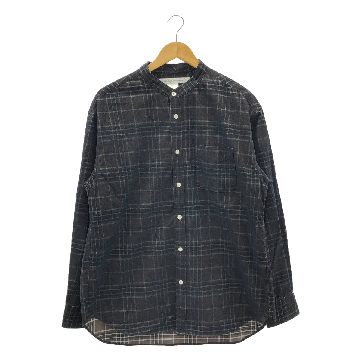 EEL / イール | Atelier Shirt チェック コーデュロイ バンドカラー アトリエシャツ | M | メンズ