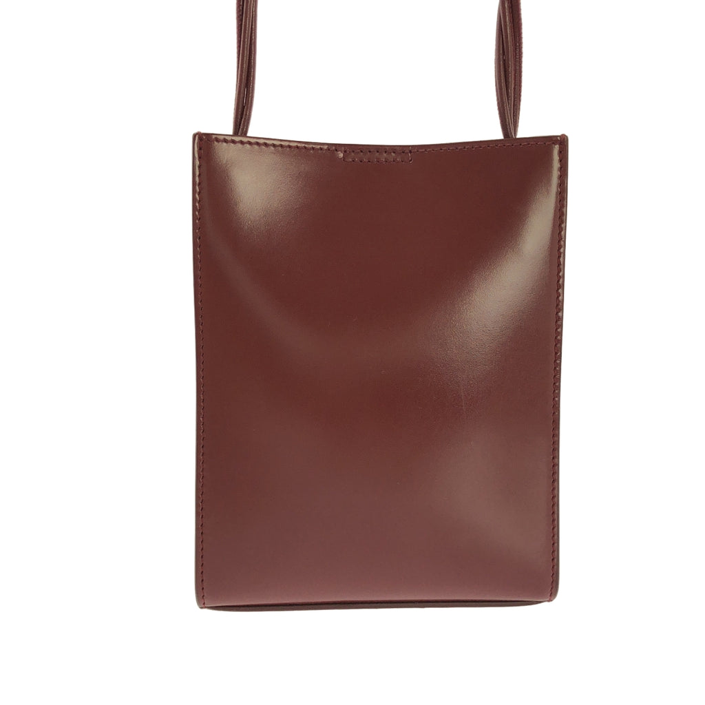 【美品】  JIL SANDER / ジルサンダー | TANGLE SMALL / タングル スモール ロゴ ショルダーバッグ | ボルドー | レディース