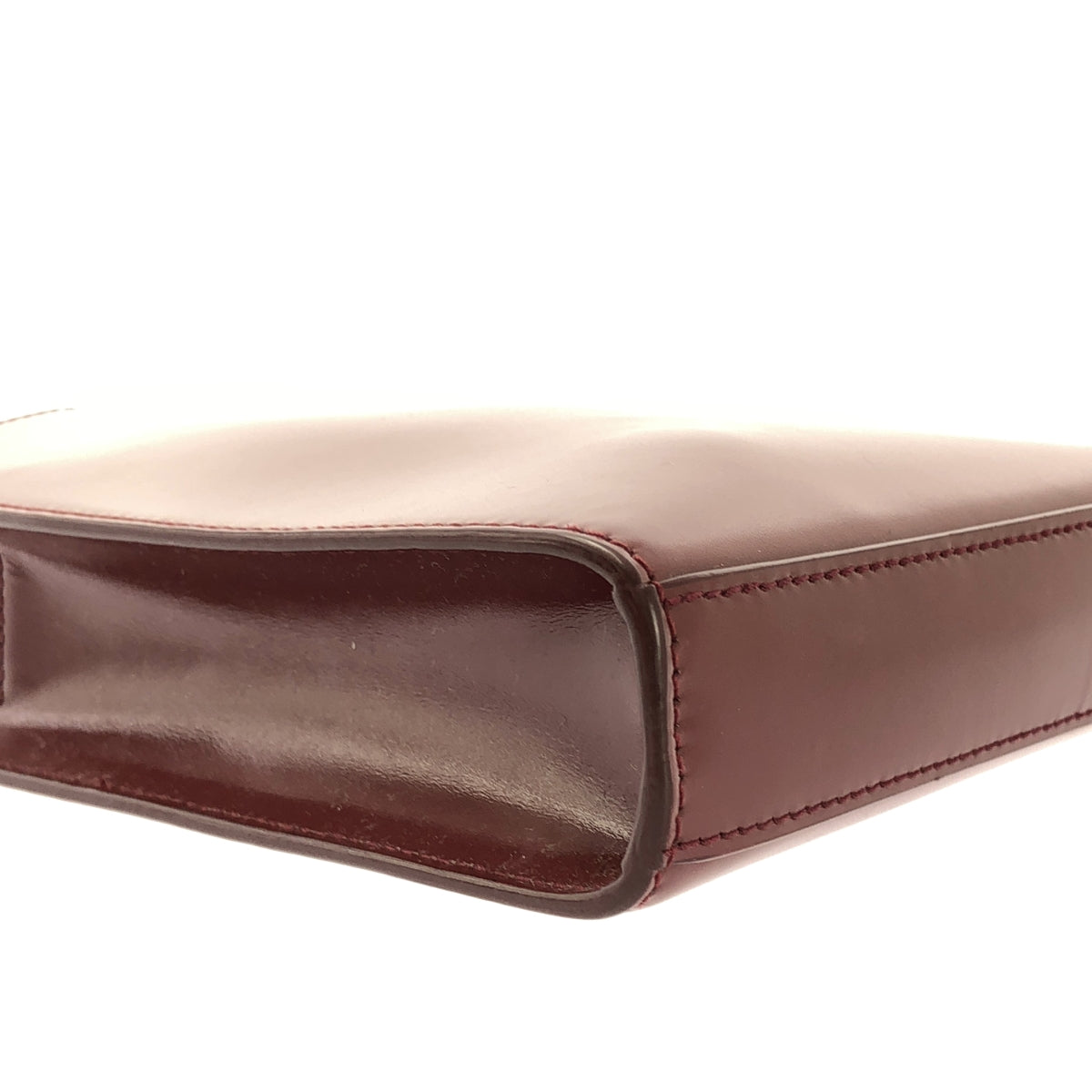 【美品】  JIL SANDER / ジルサンダー | TANGLE SMALL / タングル スモール ロゴ ショルダーバッグ | ボルドー | レディース