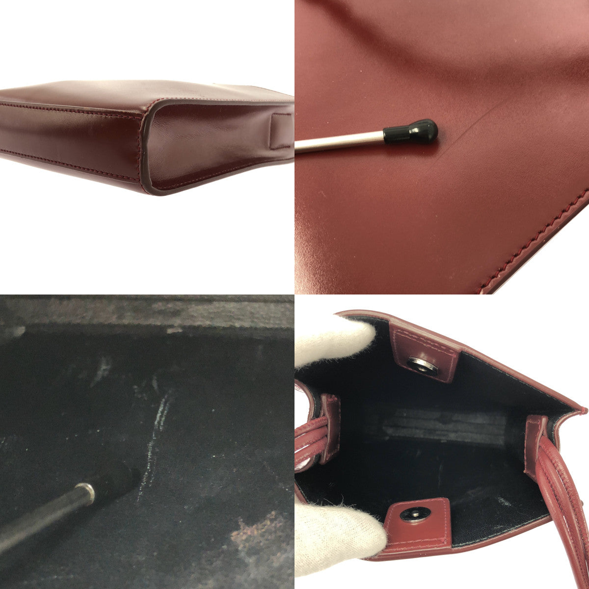 【美品】  JIL SANDER / ジルサンダー | TANGLE SMALL / タングル スモール ロゴ ショルダーバッグ | ボルドー | レディース