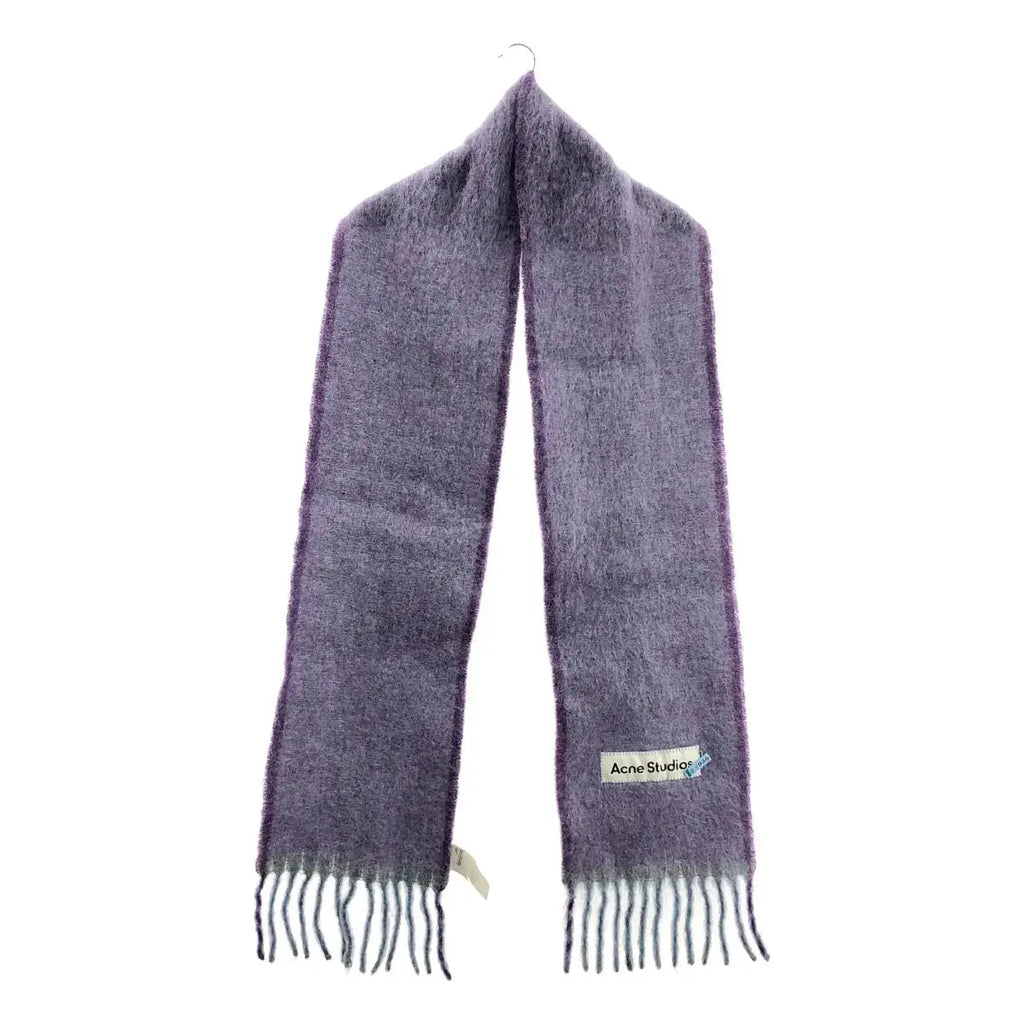 Acne Studios / 여드름 스튜디오 | 알파카 모헤어 울 프린지 스톨 머플러 | 보라색 | 여성