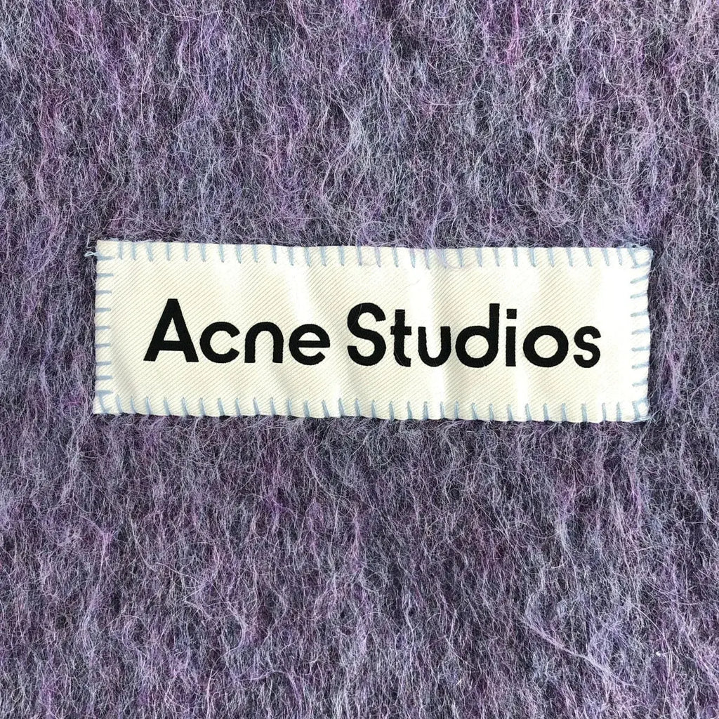 Acne Studios / 여드름 스튜디오 | 알파카 모헤어 울 프린지 스톨 머플러 | 보라색 | 여성