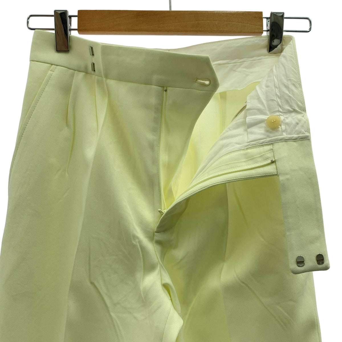 CELINE / セリーヌ | フィービー期 ポリエステル コットン 2タック スラックス パンツ | 34 | レディース