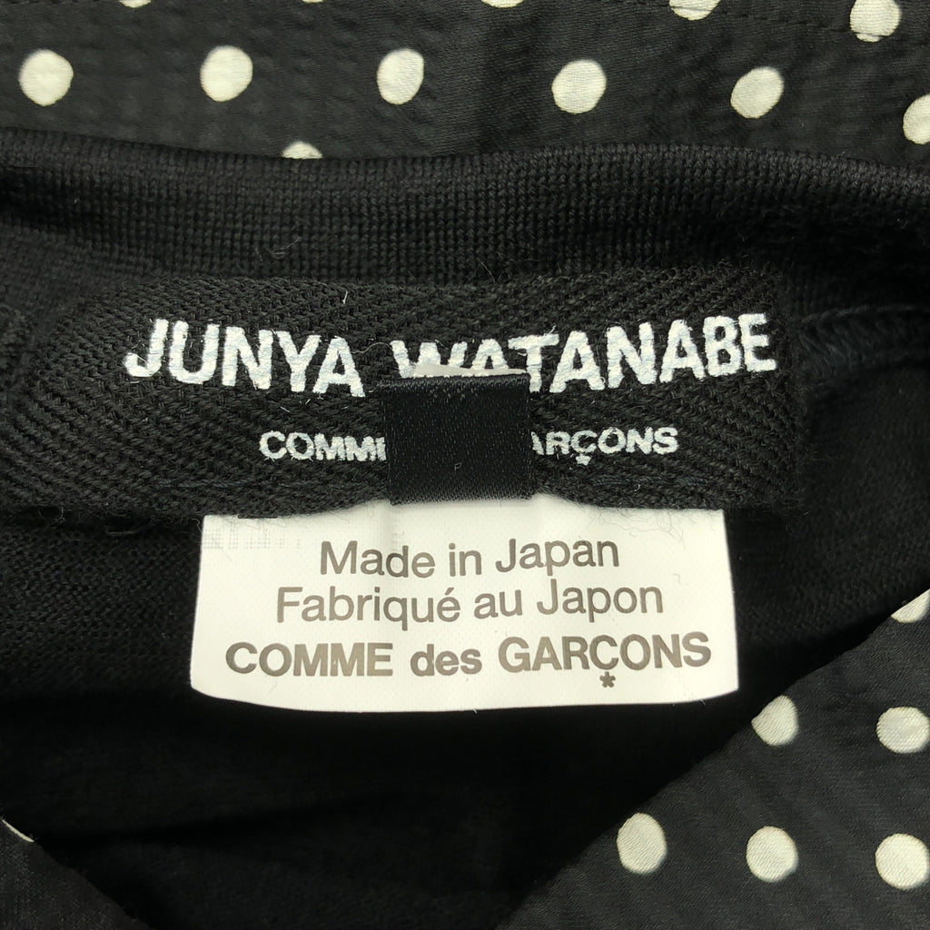 [近乎全新] JUNYA WATANABE COMME des GARÇONS / 渡邊淳彌 | 2019 秋冬 | 聚酯圓點印花層疊開衩襯衫裙 | M碼 | 黑/白 | 女款