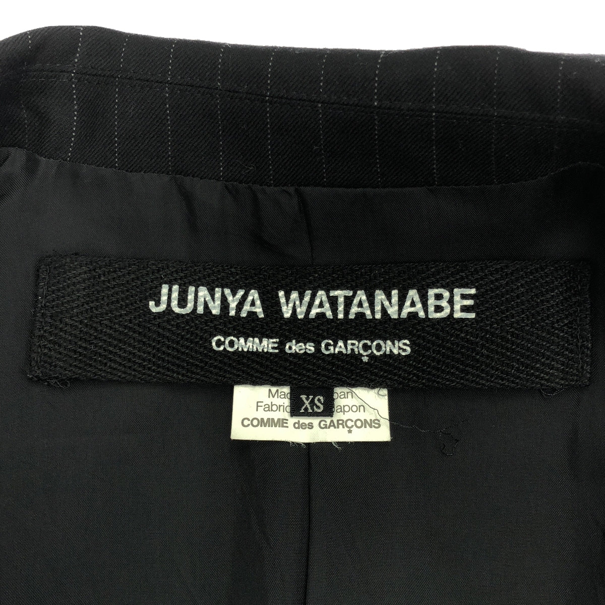 JUNYA WATANABE COMME des GARCONS / 준야와타나베 | 2012AW | 슬리브 니트 전환 싱글 체스터 코트 / 총 안감 | XS | 블랙 | 여성