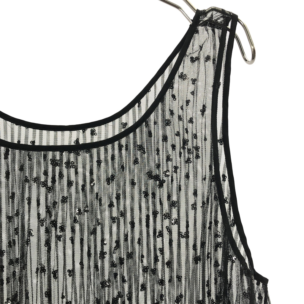 Whim Gazette | 褶皺薄紗無袖套頭衫 | F碼 | 女款