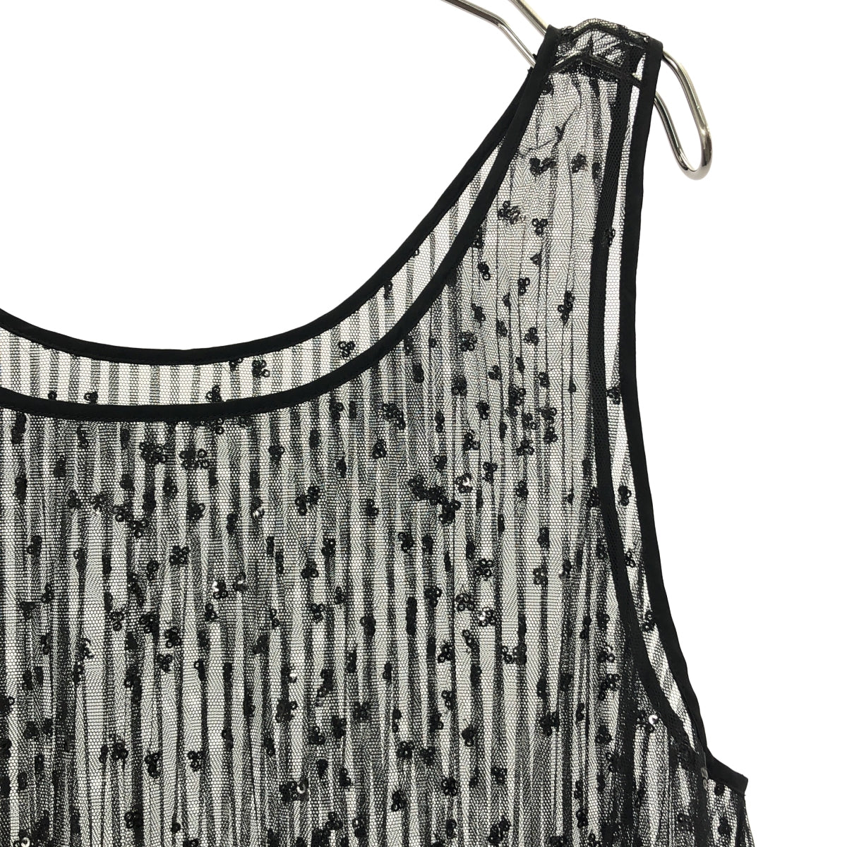 Whim Gazette | 褶皺薄紗無袖套頭衫 | F碼 | 女款