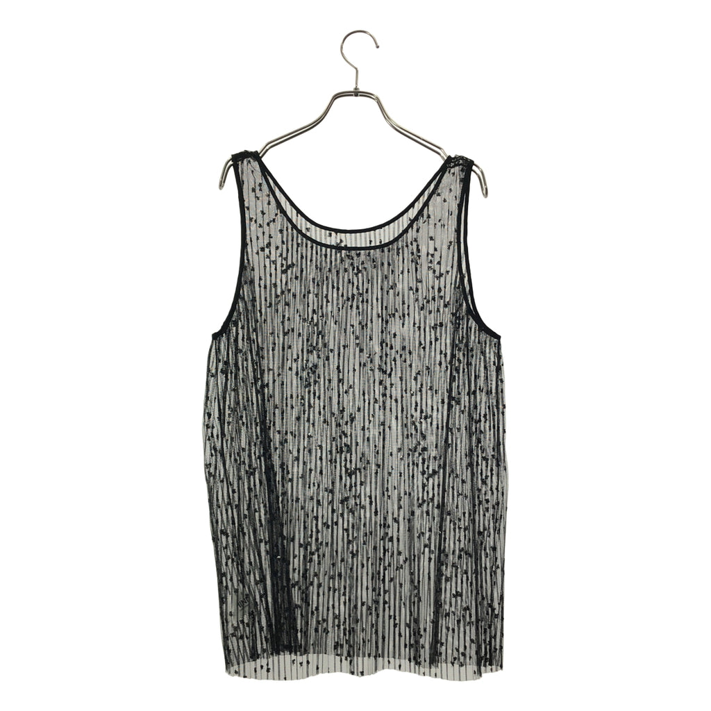 Whim Gazette | 褶皺薄紗無袖套頭衫 | F碼 | 女款