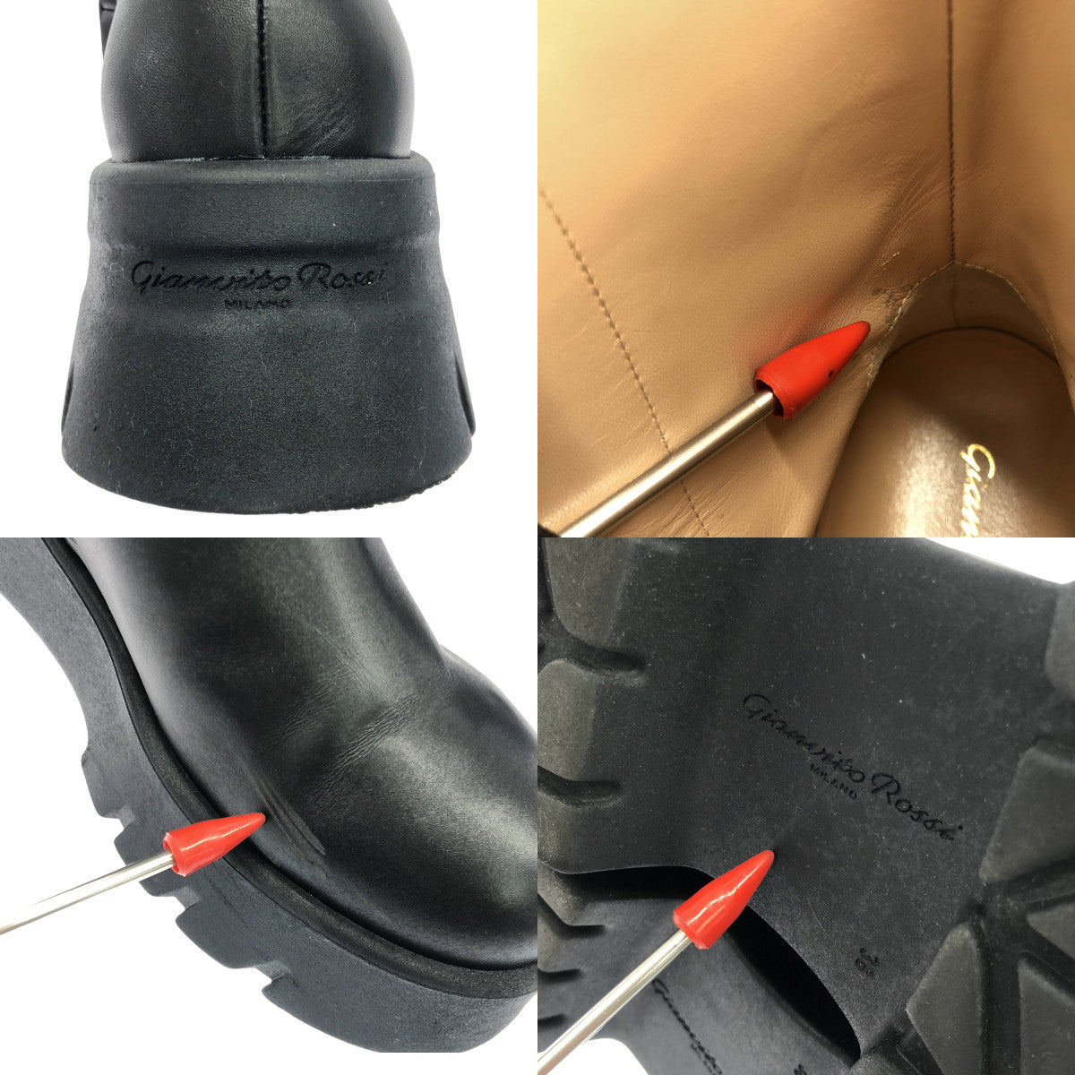 [狀況良好] L'公寓 | 2023SS | [GIANVITO ROSSI] 短靴 |側拉鍊短靴 |尺寸 38 |黑色 |女性的