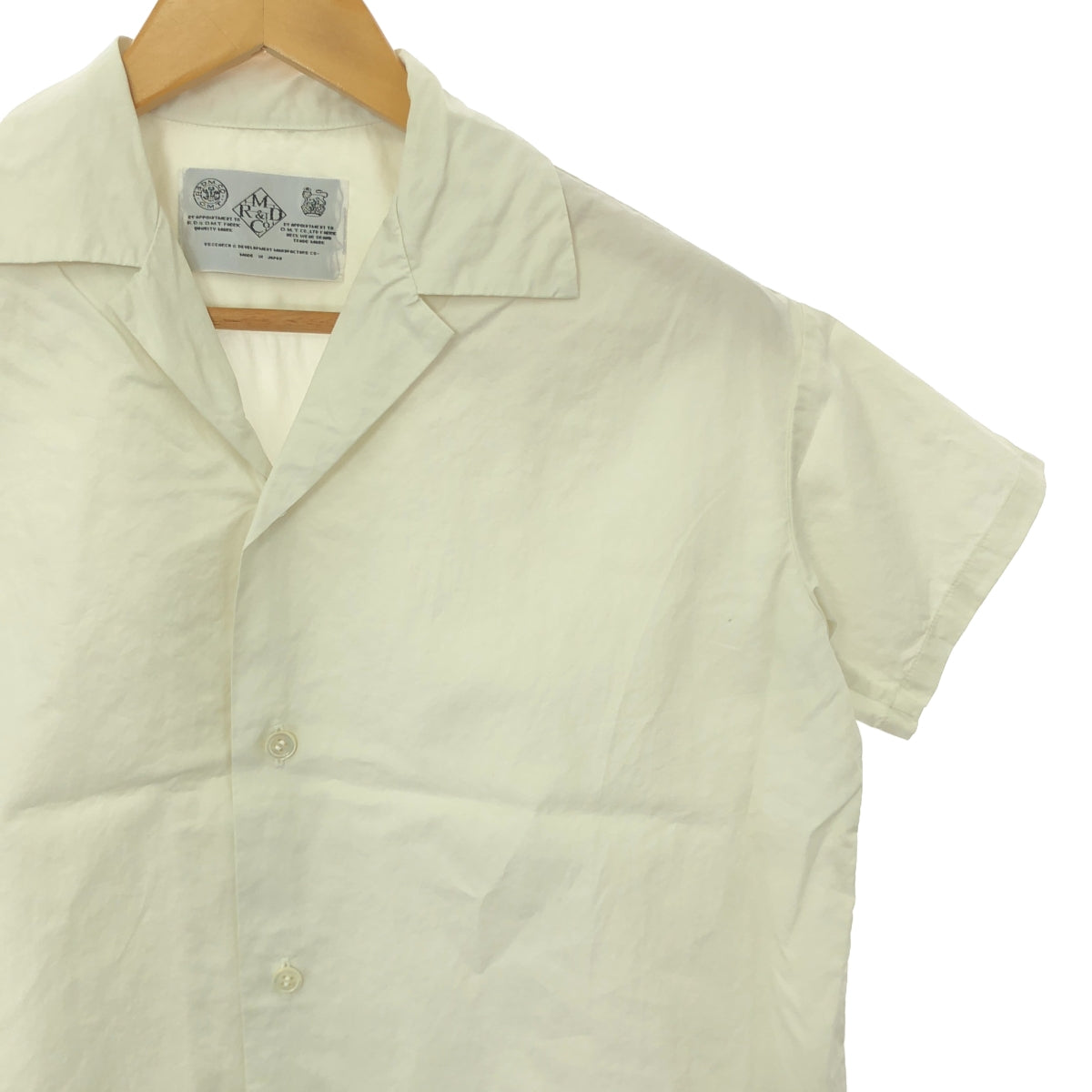 R &amp; DMCo- / Old Man's Tailor | Cotton Typewriter Open Collar Short Sleeve Shirt |