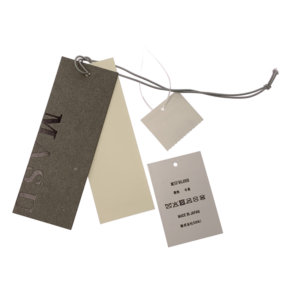 【美品】  MASU / エムエーエスユー | LEATHER CAKE BAG ケーキボックス レザーバッグ | シルバー | メンズ