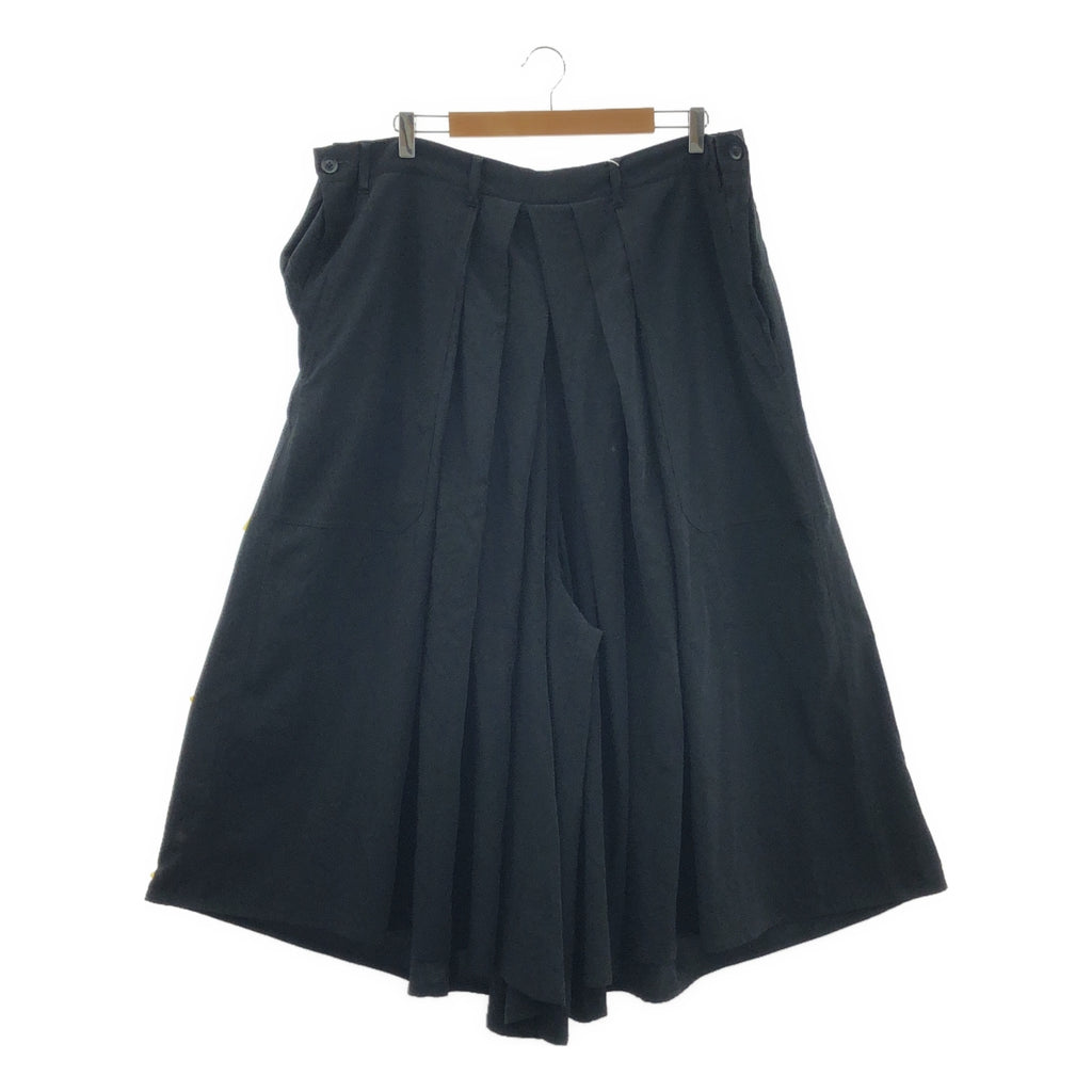 【美品】  YOHJI YAMAMOTO POUR HOMME / ヨウジヤマモトプールオム | 2024SS | TA TUXEDO R-STANDARD HAKAMA PANTS II トリアセテート タキシードクロス 袴パンツ | 3 | ブラック | メンズ