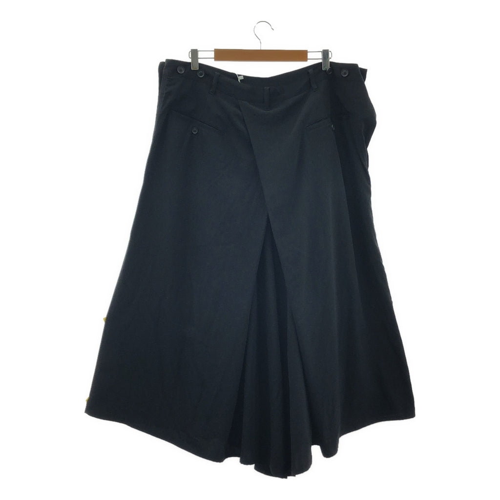 【美品】  YOHJI YAMAMOTO POUR HOMME / ヨウジヤマモトプールオム | 2024SS | TA TUXEDO R-STANDARD HAKAMA PANTS II トリアセテート タキシードクロス 袴パンツ | 3 | ブラック | メンズ