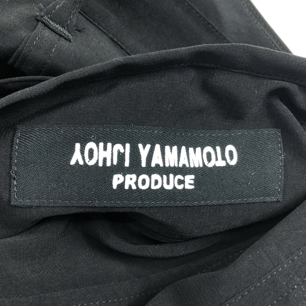【美品】  YOHJI YAMAMOTO POUR HOMME / ヨウジヤマモトプールオム | 2024SS | TA TUXEDO R-STANDARD HAKAMA PANTS II トリアセテート タキシードクロス 袴パンツ | 3 | ブラック | メンズ