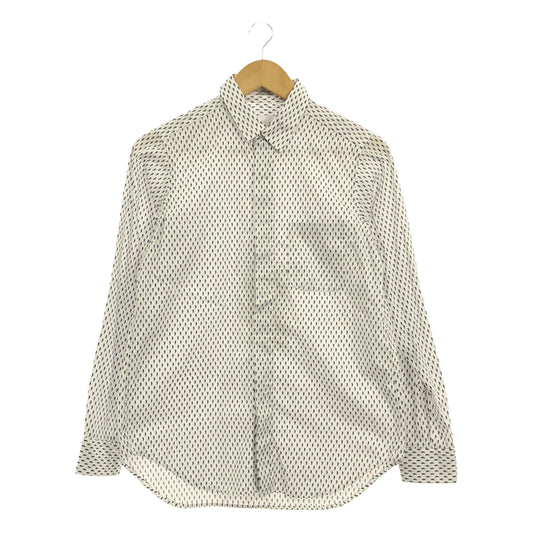 【미품】 Engineered Garments / 엔지니어드 가멘츠 | Short Collar Shirt Seahorse Print 바다 호스 해마 프린트 짧은 컬러 셔츠 | 1 | 화이트 | 여성