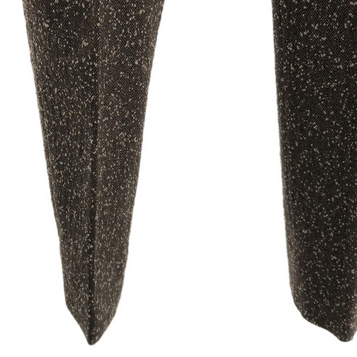 [狀況良好] BOTTEGA VENETA | 2021秋冬 |絲綢混紡人字紋休閒褲 |尺寸 36 |布朗 |女性的