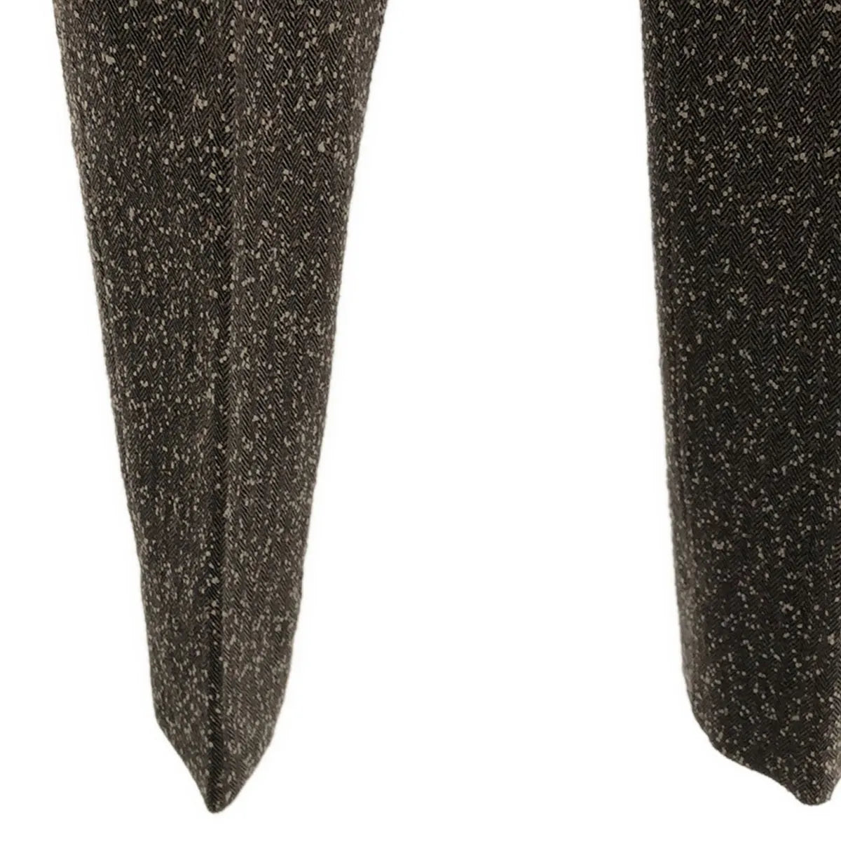 【美品】  BOTTEGA VENETA / ボッテガヴェネタ | 2021AW | シルク混 ヘリンボーン スラックスパンツ | 36 | ブラウン系 | レディース