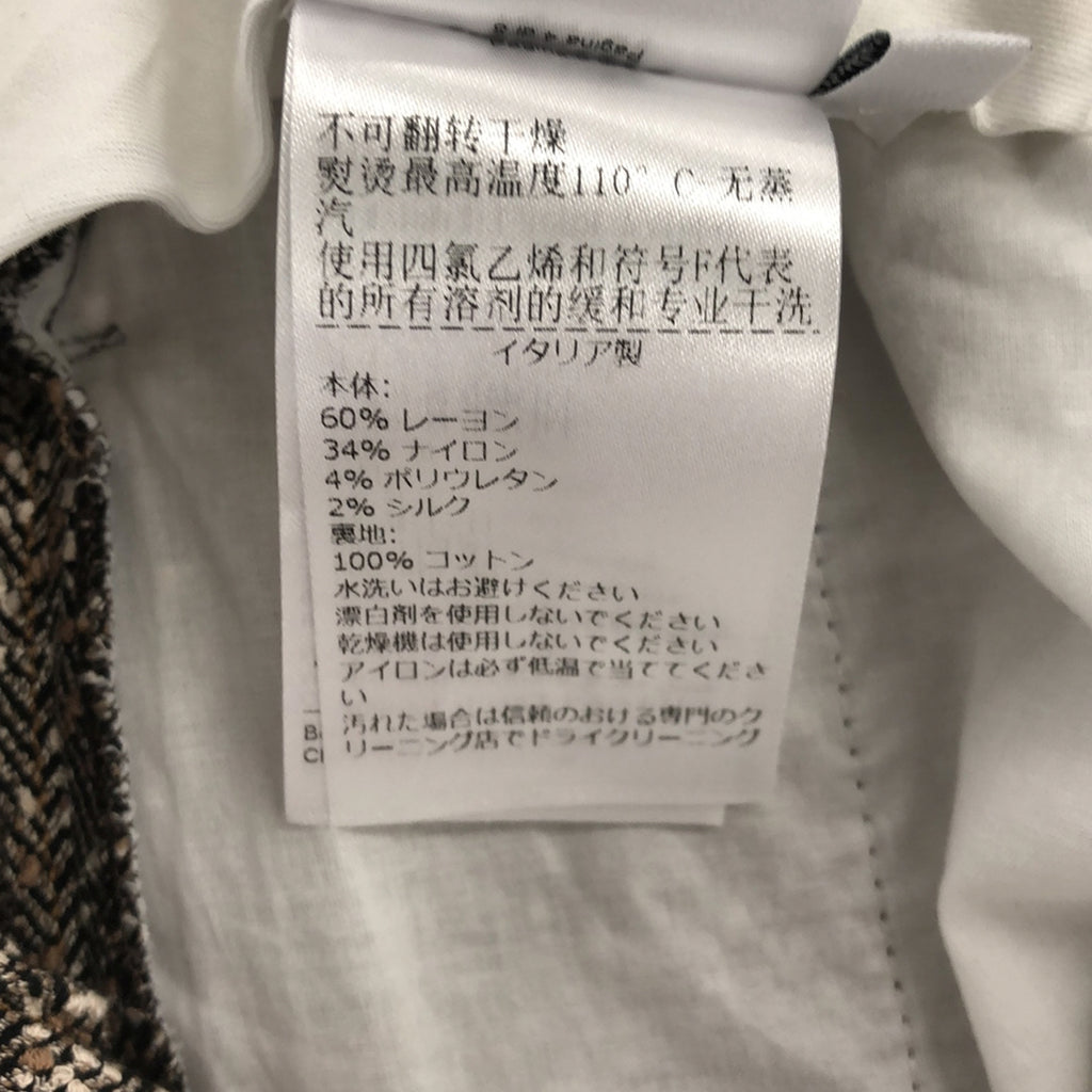[狀況良好] BOTTEGA VENETA | 2021秋冬 |絲綢混紡人字紋休閒褲 |尺寸 36 |布朗 |女性的