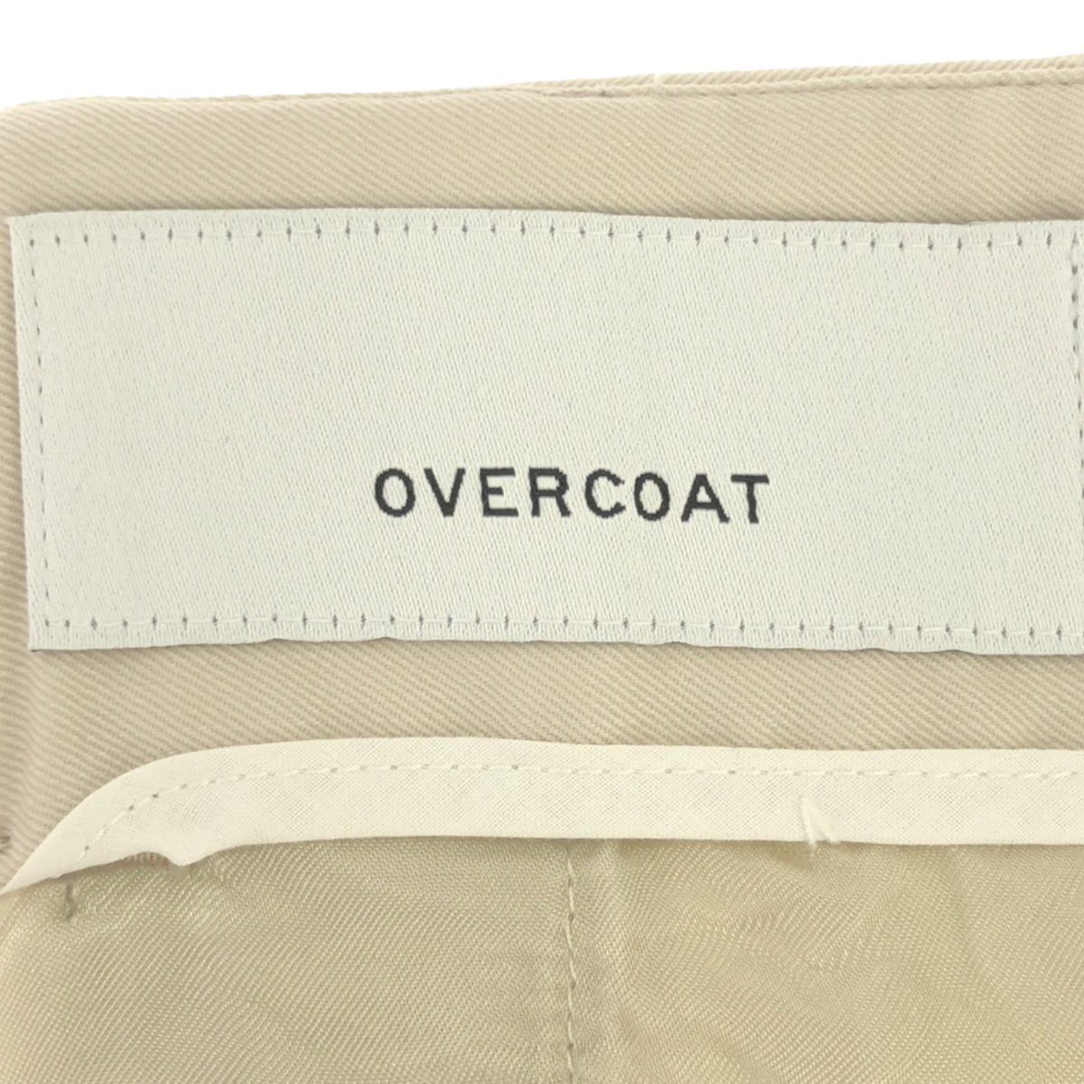 OVERCOAT / 오버코트 | 백 웨스트 고무 테이퍼드 슬랙스 팬츠 | 0 | 베이지계 | 남성