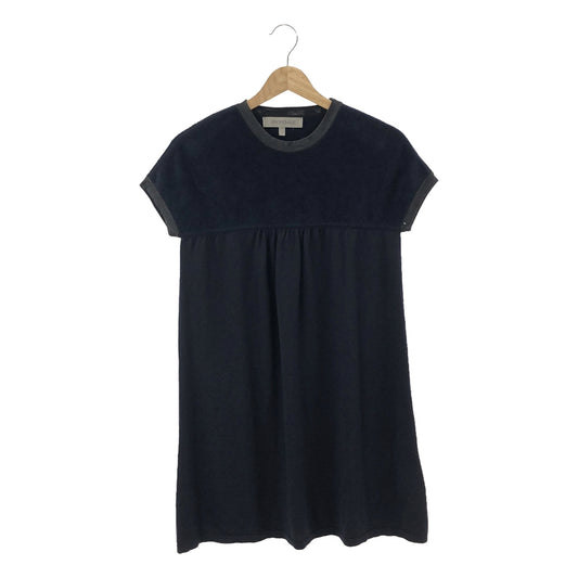 Sportmax | Wool blend knit dress with different material | S | Navy | Women's