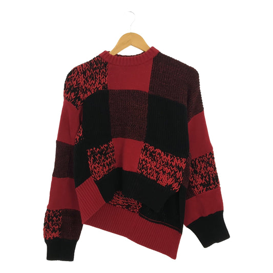 sacai / 사카이 | 2022SS | Buffalo Check Knit Pullover 버팔로 체크 사이드 슬릿 니트 풀오버 | 2 | 여성
