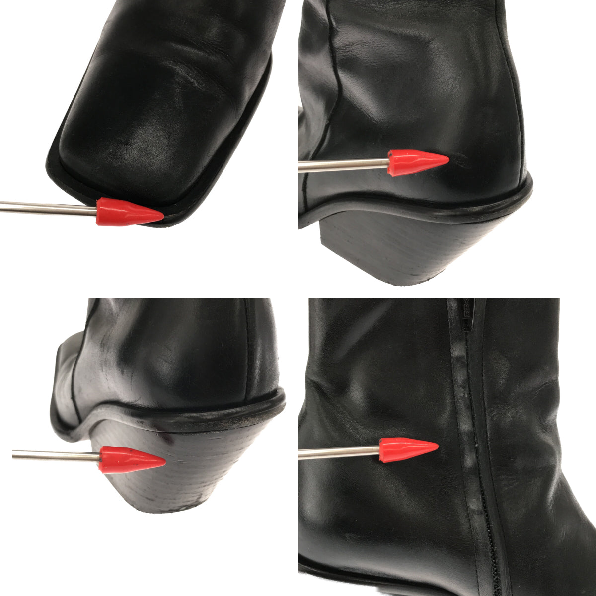 UNTISHOLD / アンチショルド | Naty -5 Leather レザー ショートブーツ | 35 | ブラック | レディース