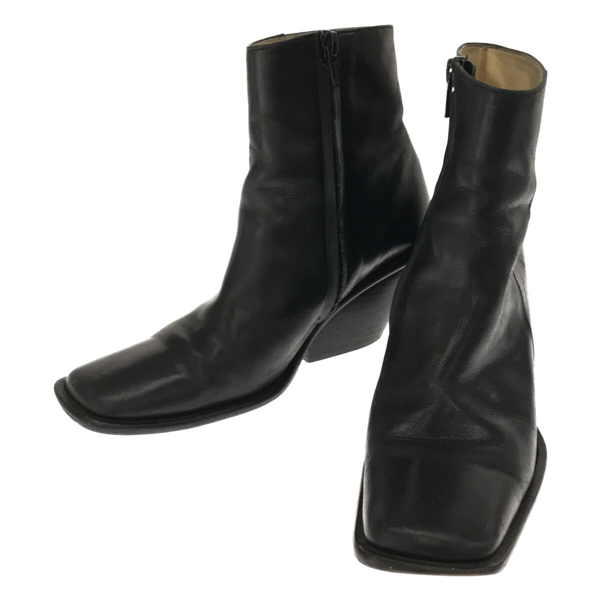 UNTISHOLD / Antishoulder | Naty -5 Leather Short Boots | 35 | Black | Women's