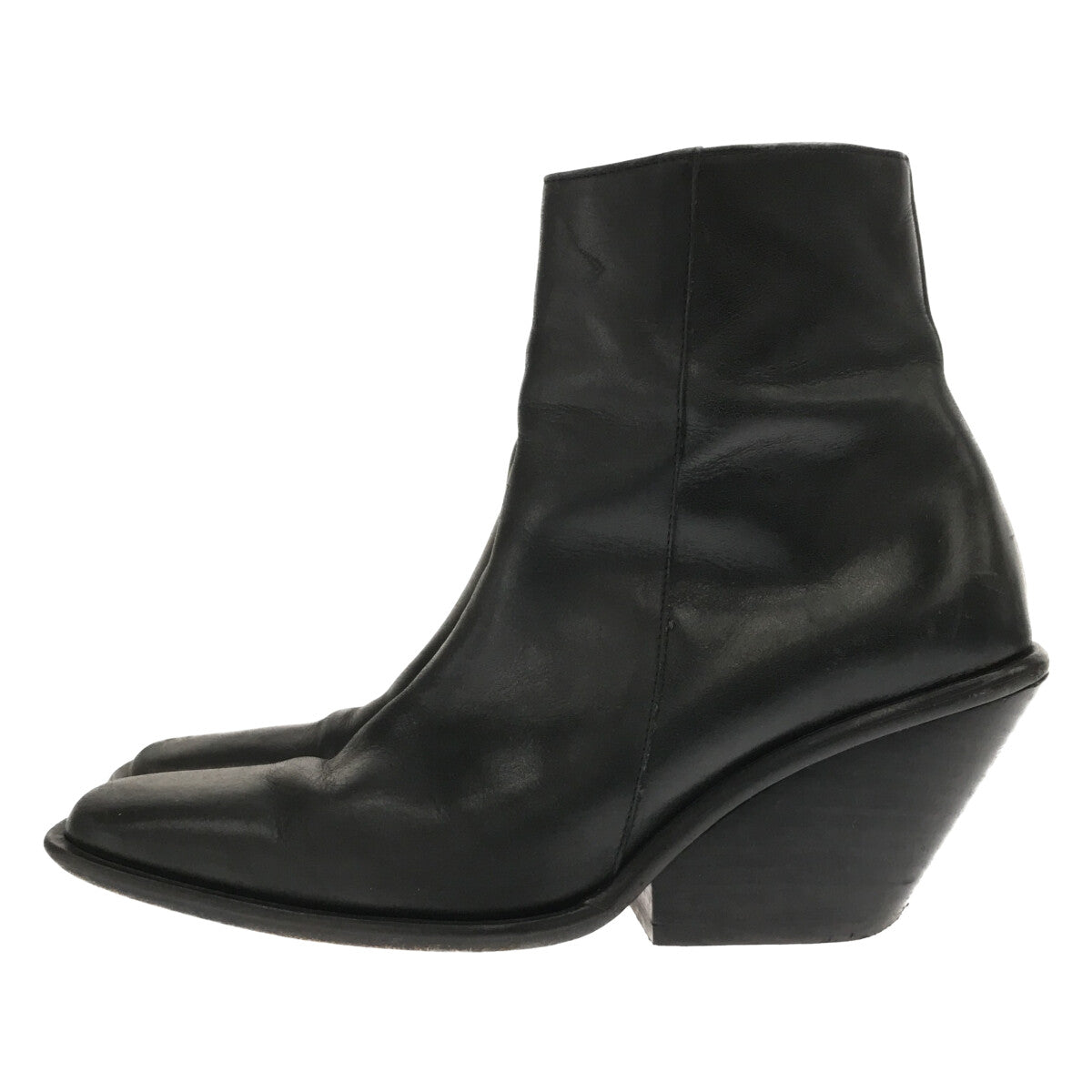 UNTISHOLD / Antishoulder | Naty -5 Leather Short Boots | 35 | Black | Women's