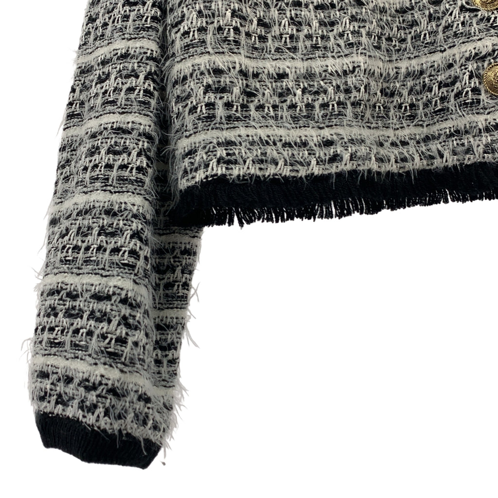 foufou / foufou | 粗花呢無領夾克 | F |