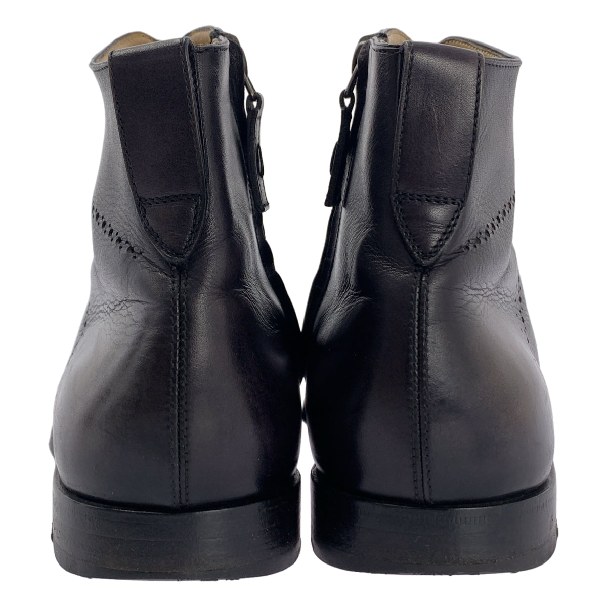 BERLUTI | 側拉鍊皮靴 | 7 碼 | 黑色 | 男款
