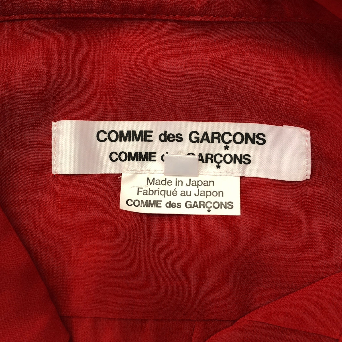 COMME des GARCONS COMME des GARCONS / 콤콤 | 2023AW | 쉬폰 탁 주름 셔츠 블라우스 | M | 레드 |