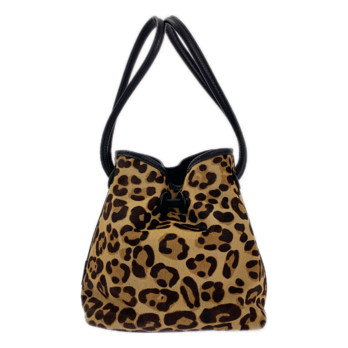 [近新] VASIC | x BEAUTY&amp;YOUTH 30週年紀念 BOND MINI Harako 皮革豹紋手提包 | 棕色 | 女款