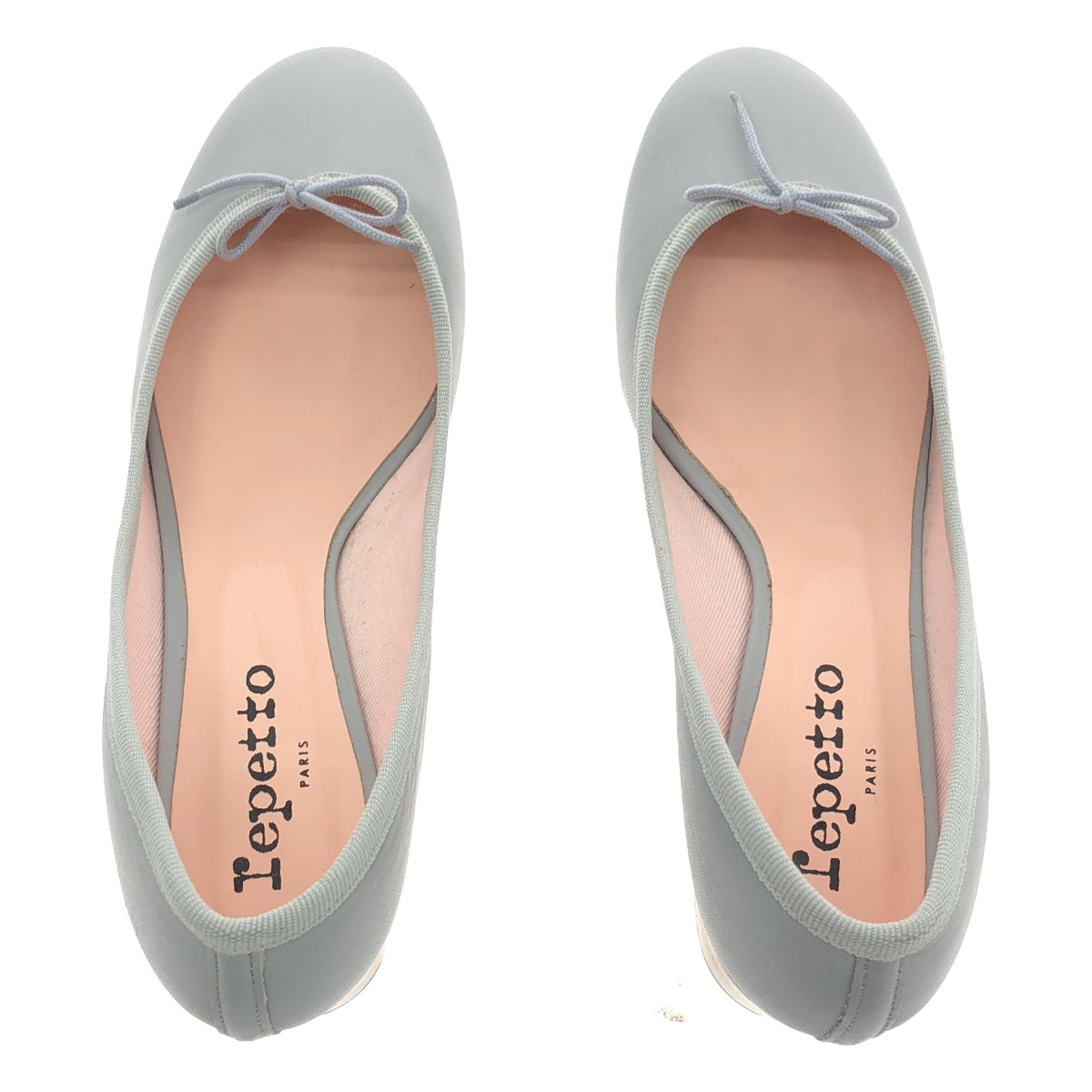 [Good Condition] Repetto | Farah Ballerina Leather Ribbon Heel Pumps | 37 1/2 | Light Blue | Women's