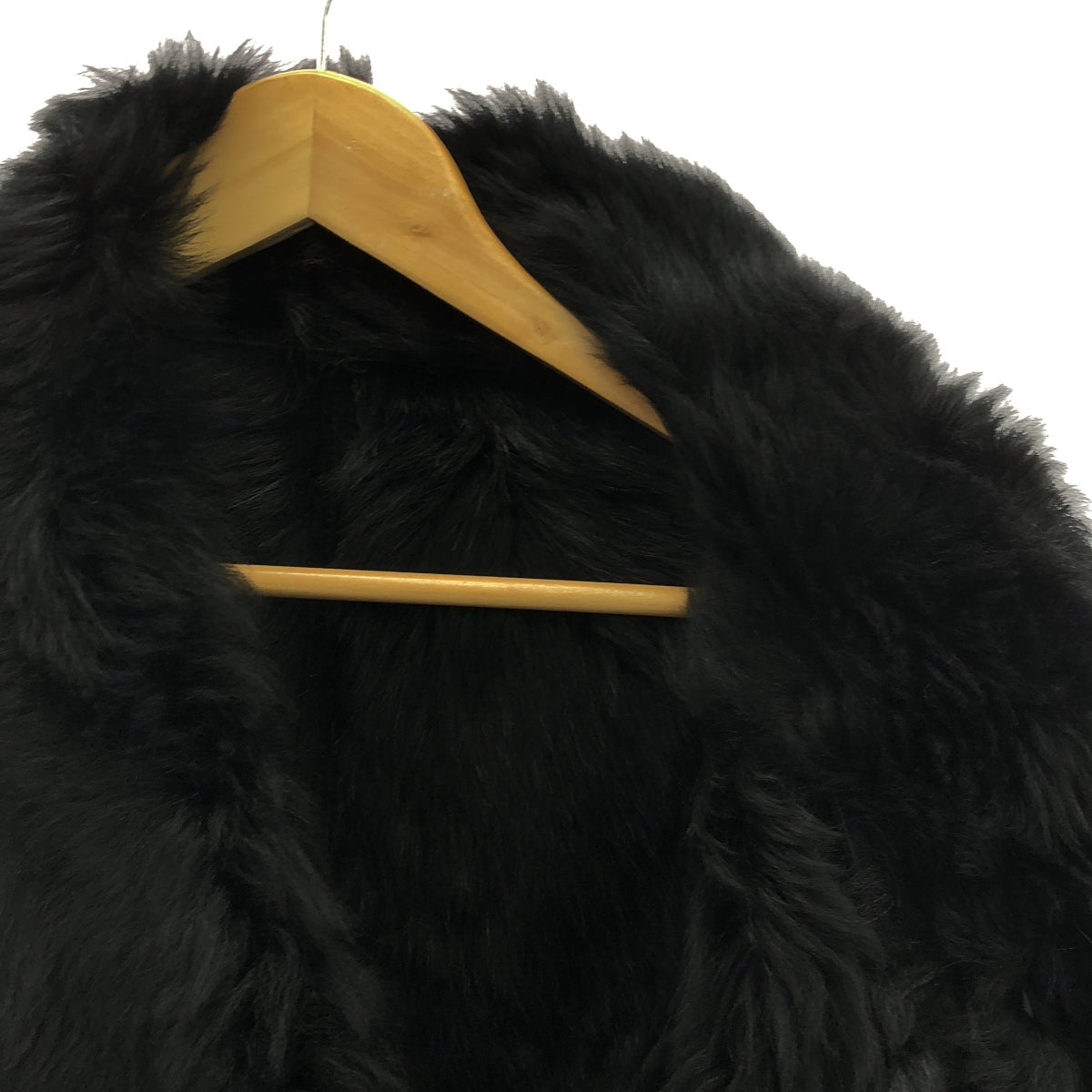 [狀況良好] 令人驚嘆的誘餌 |真正的 Mouton 皮革騎士夾克 | 1 |黑色 |女性的