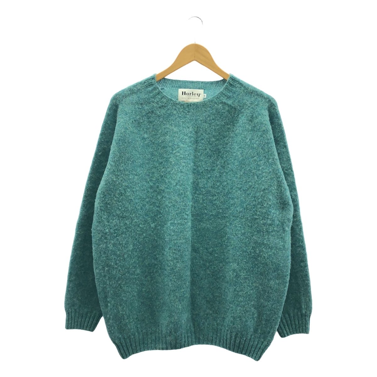 [狀況良好] Harley Of Scotland | 羊毛圓領針織毛衣 | 尺寸 44 | 藍色 | 男款