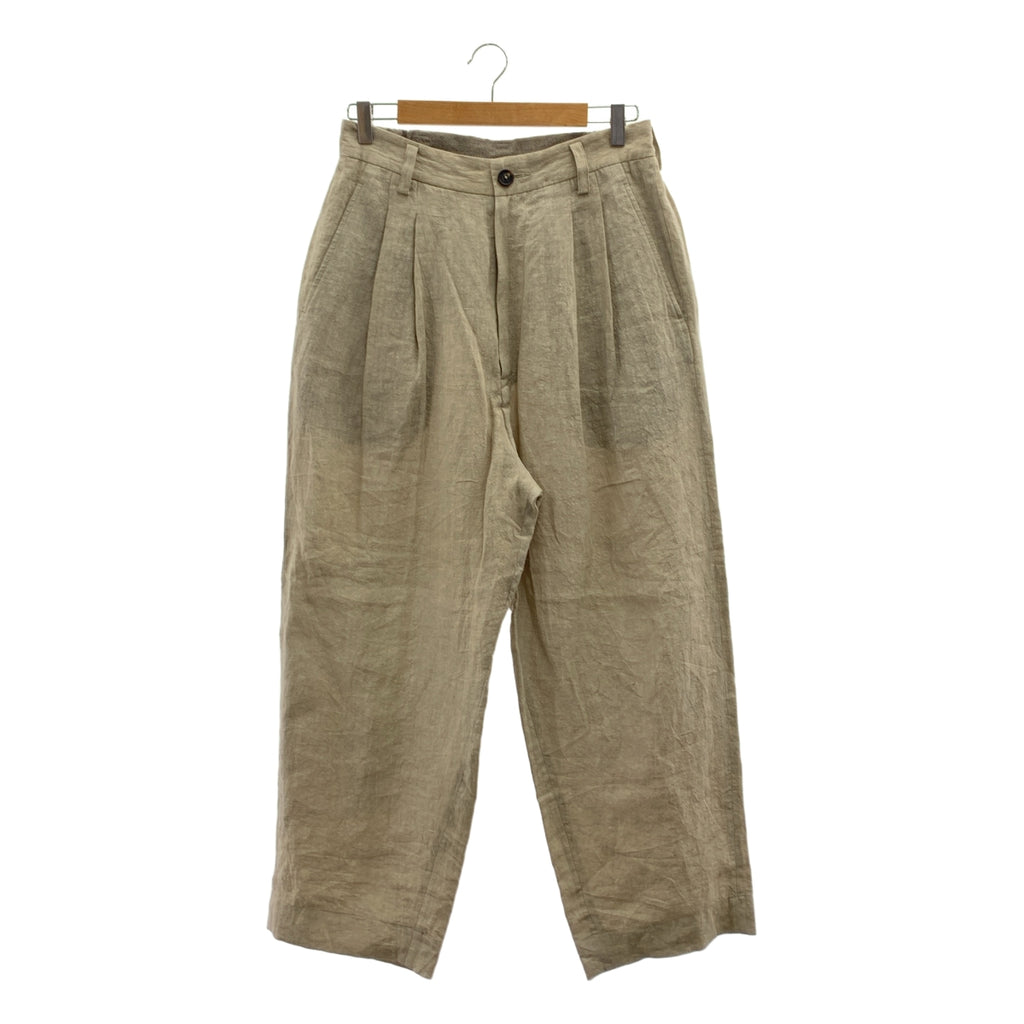 ziggy chen / ジギーチェン | 2025SS | Front Pleats Wide Leg Trousers / 2タック ワイド スラックス パンツ | 44 | メンズ