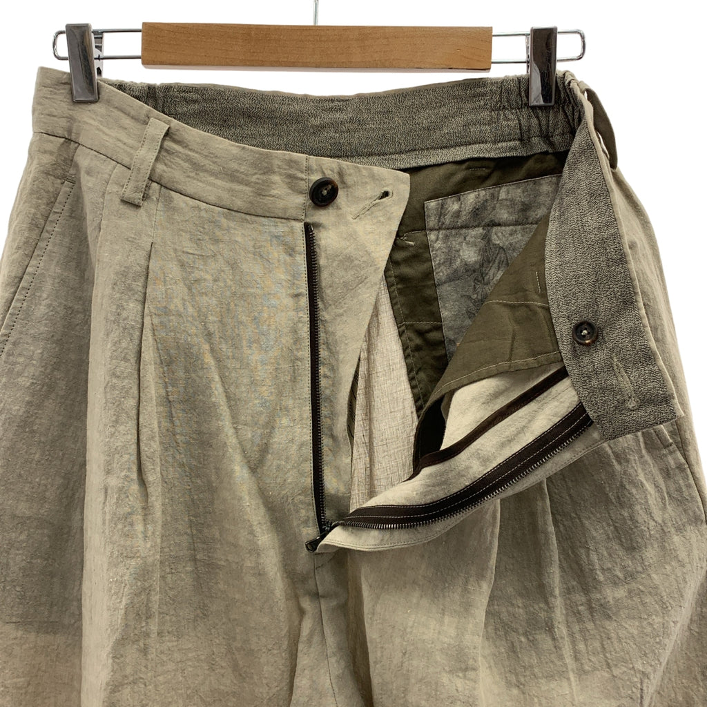 ziggy chen / ジギーチェン | 2025SS | Front Pleats Wide Leg Trousers / 2タック ワイド スラックス パンツ | 44 | メンズ