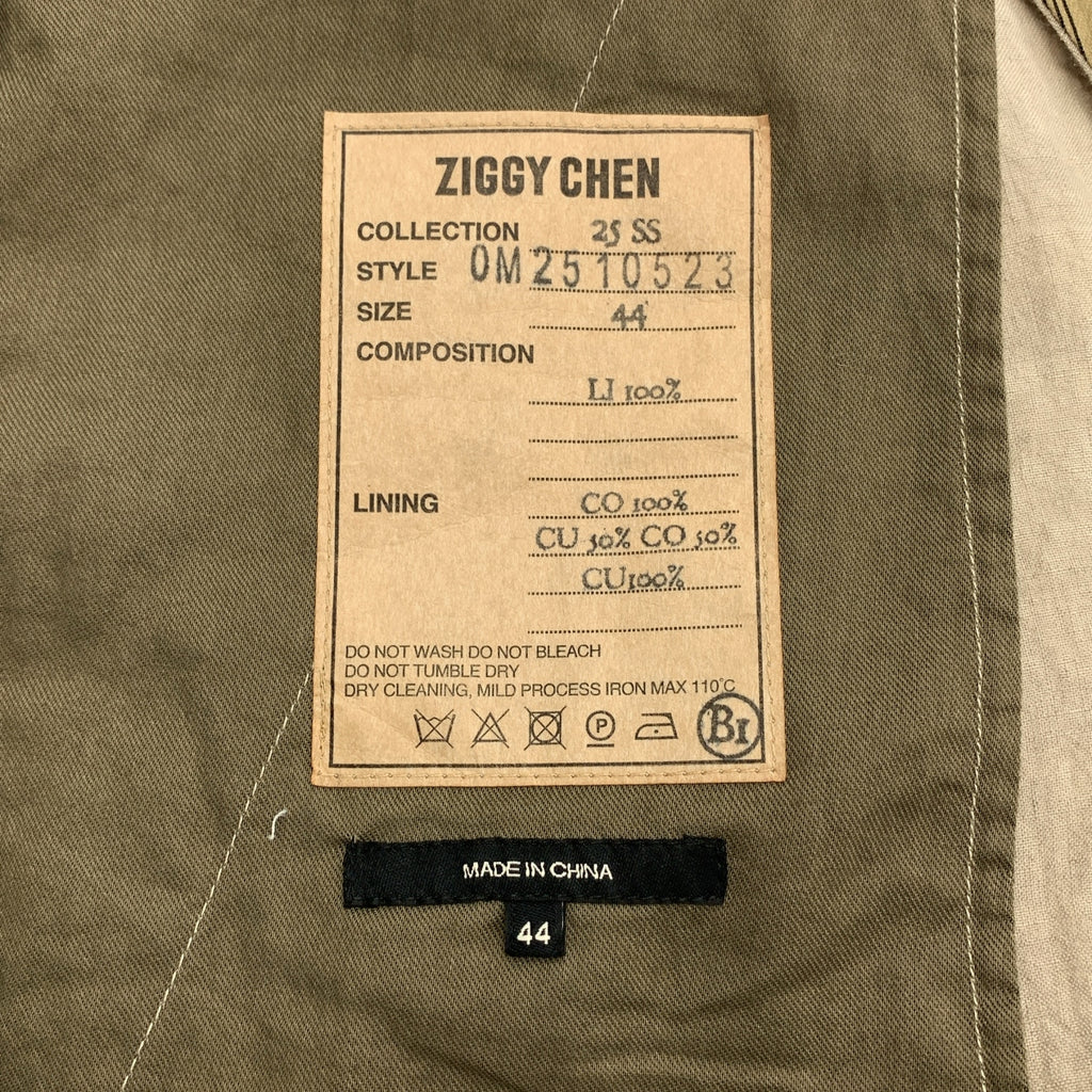 ziggy chen / ジギーチェン | 2025SS | Front Pleats Wide Leg Trousers / 2タック ワイド スラックス パンツ | 44 | メンズ