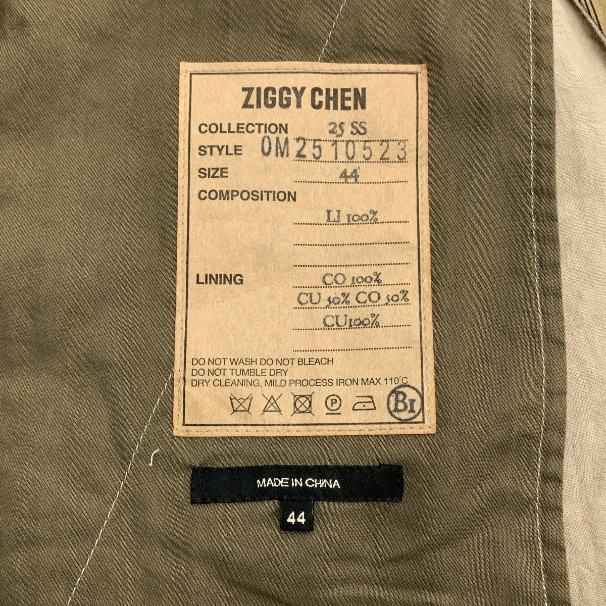 ziggy chen / ジギーチェン | 2025SS | Front Pleats Wide Leg Trousers / 2タック ワイド スラックス パンツ | 44 | メンズ