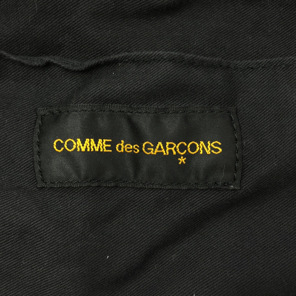 COMME des GARCONS / 콤데 갤슨 | 벨루어 플라워 장식 드로 스트링 건착 핸드 토트 백 |