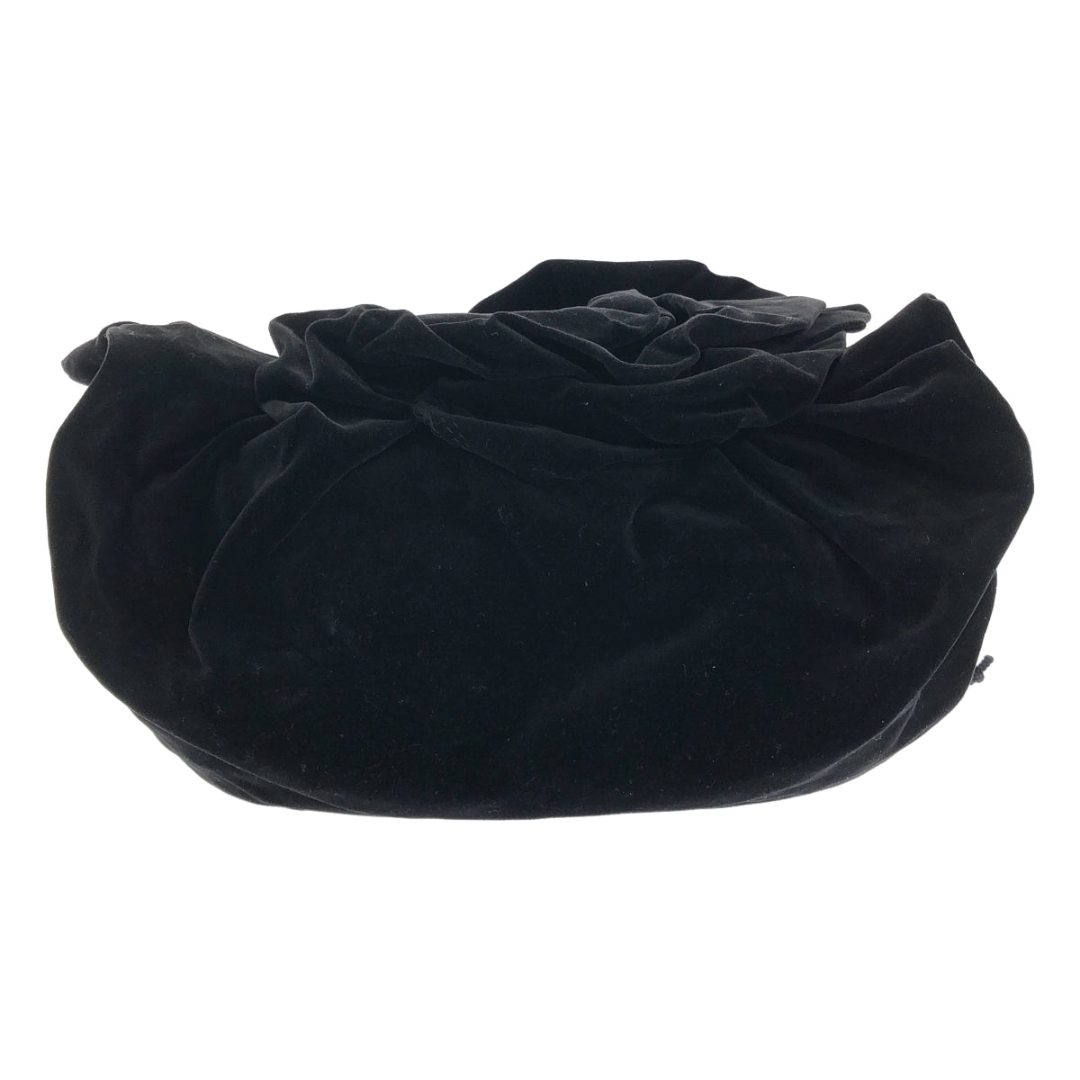 COMME des GARCONS / 콤데 갤슨 | 벨루어 플라워 장식 드로 스트링 건착 핸드 토트 백 |
