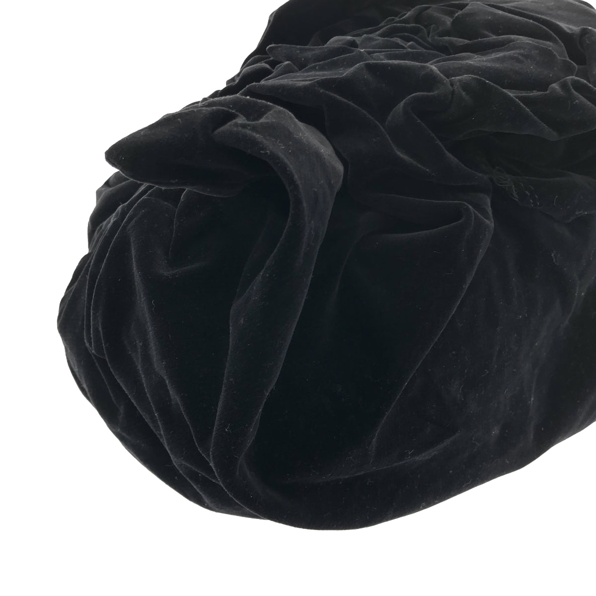 COMME des GARCONS / 콤데 갤슨 | 벨루어 플라워 장식 드로 스트링 건착 핸드 토트 백 |