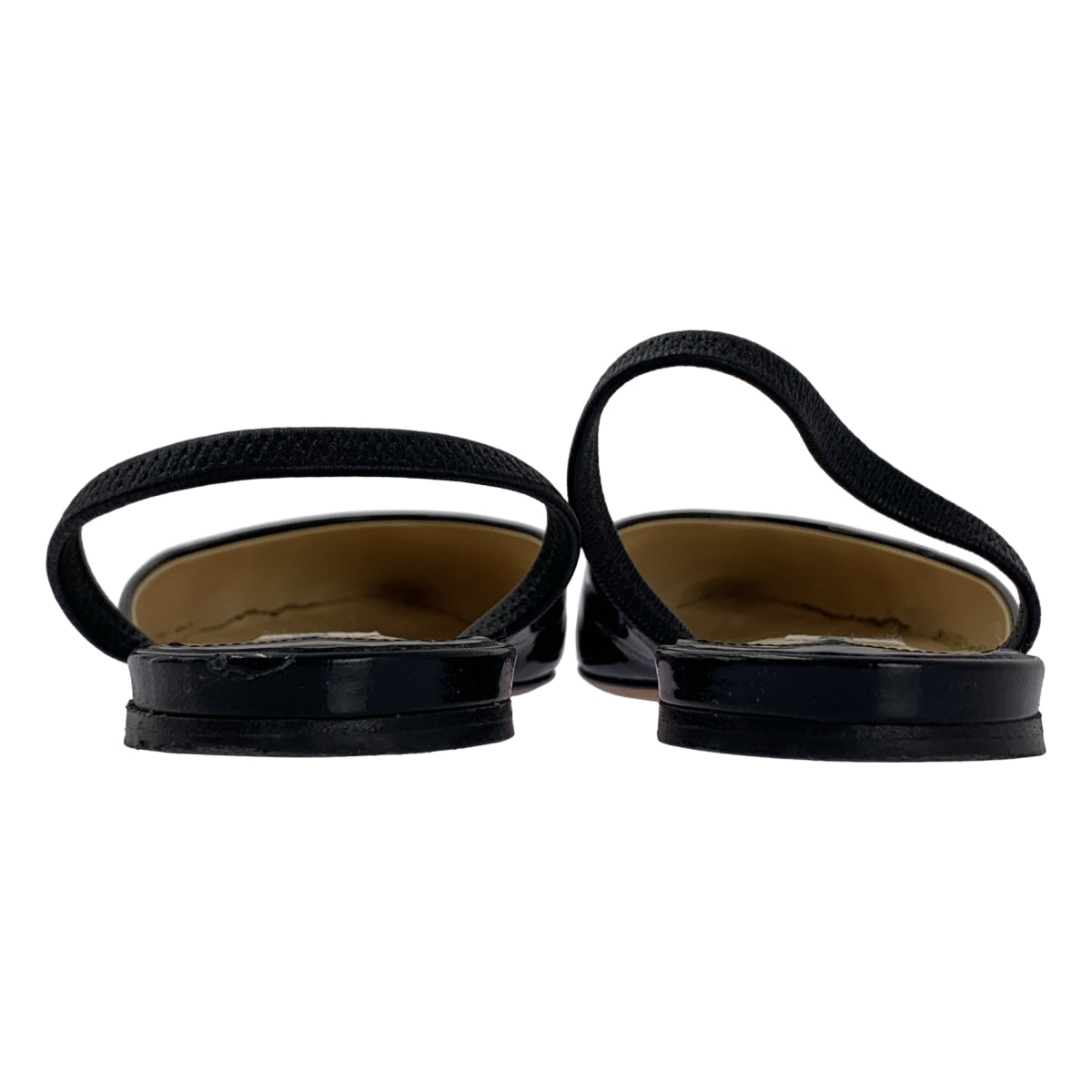 JIMMY CHOO | 漆皮尖頭繫帶涼鞋 | 尺寸 37 1/2 | 黑色 | 女款