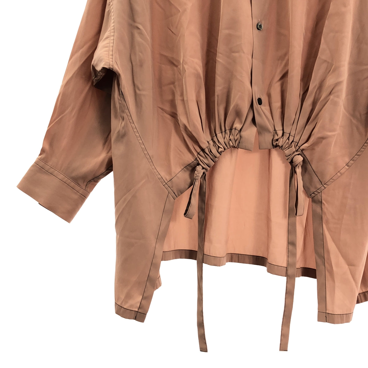 UJOH | 短版褶皺襯衫 | 尺寸 2 | 粉米色 | 女款