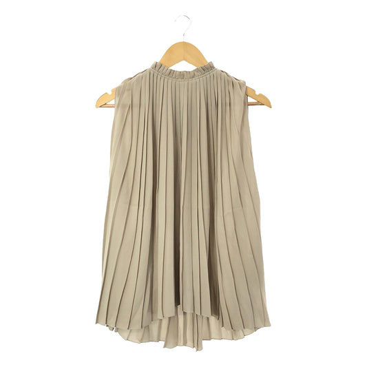 [New] IENA | Georgette Chiffon Pleated Blouse | F | Beige | Women's