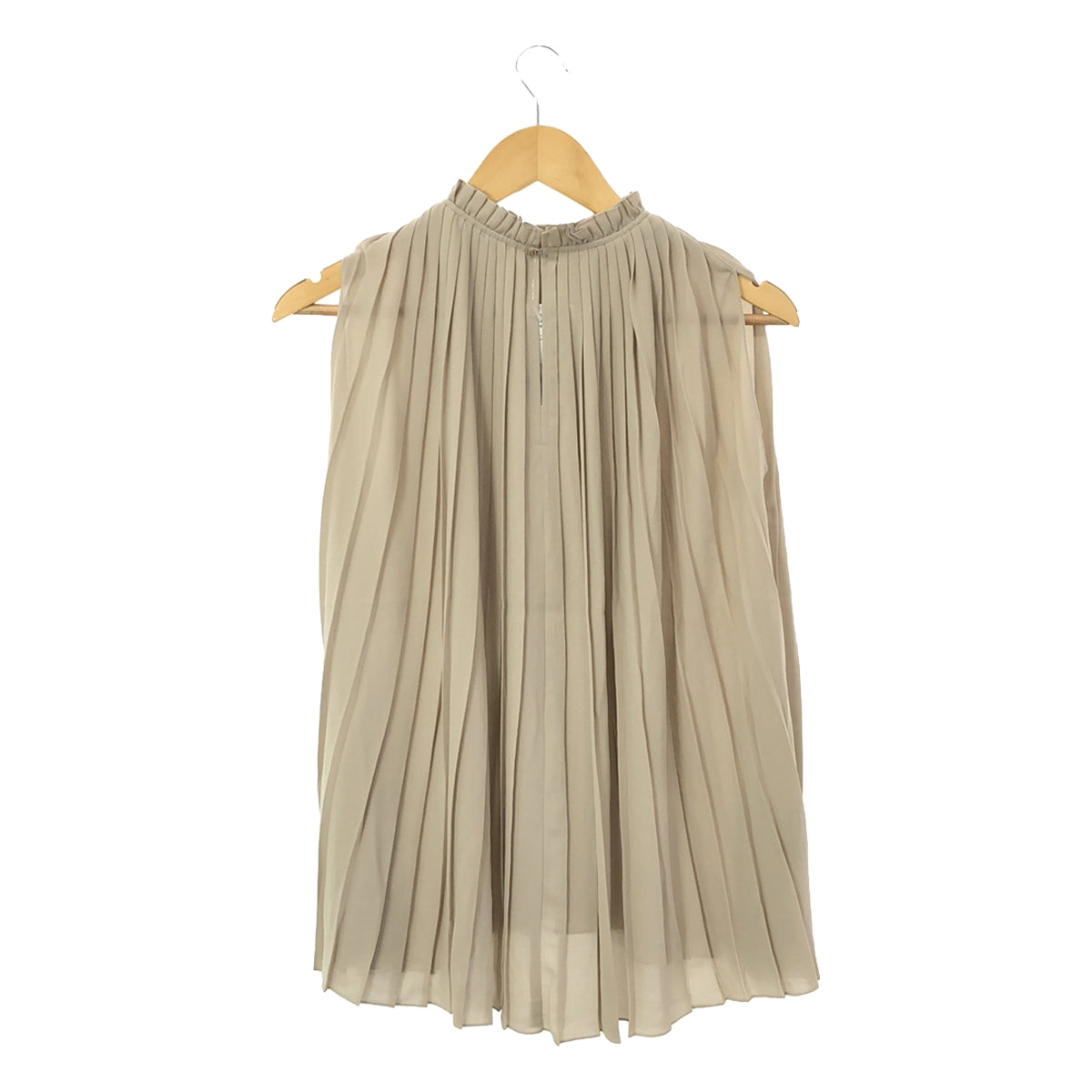 [New] IENA | Georgette Chiffon Pleated Blouse | F | Beige | Women's