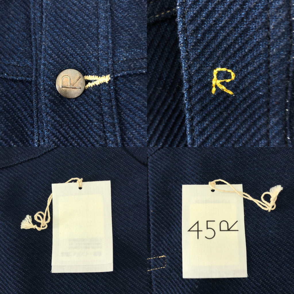 45r / フォーティファイブアール | ロゴボタン デニムライク シンチバック ジャケット | 3 | レディース