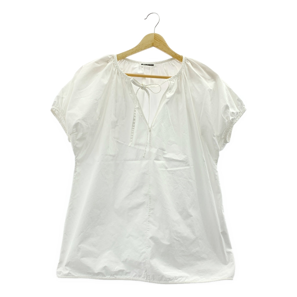 JIL SANDER | 棉質褶皺鎖孔領襯衫 | 尺寸 34 | 女款